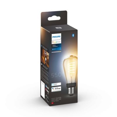 Ampoule LED connectée Philips Hue oblong IP20 E27 550lm 7W blanc