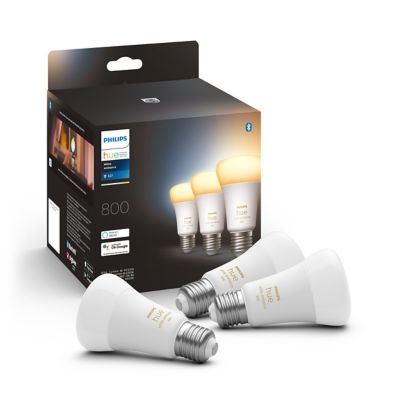 Pack 3 ampoules connecté Philips Hue E27 A60 800lm blanc chaud à froid