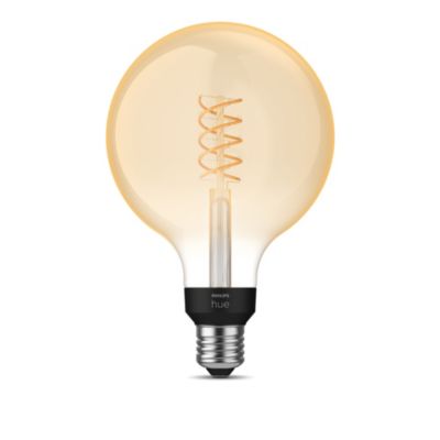 Ampoule LED connectée Philips Hue Filament Globe E27 IP20 580lm 7W blanc doux