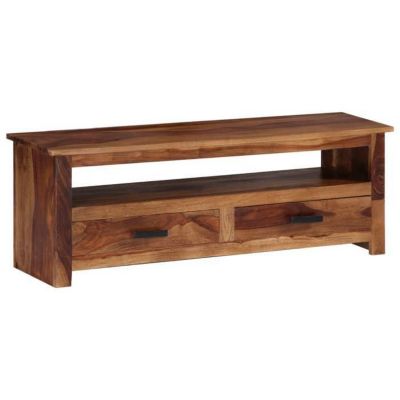 vidaXL Meuble TV 118x30x40 cm Bois massif 247715