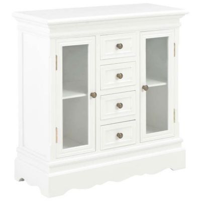 vidaXL Buffet blanc 70x28x70 cm bois de pin massif 280027
