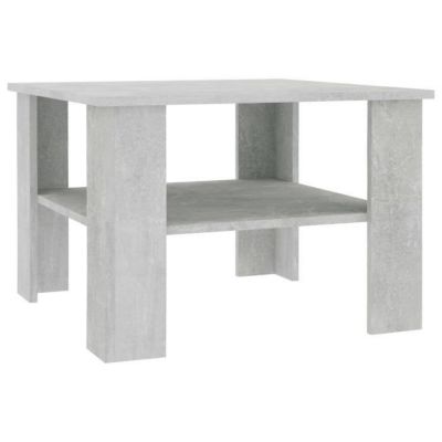 vidaXL Table basse Gris cement 60 x 60 x 42 cm Aggloméré