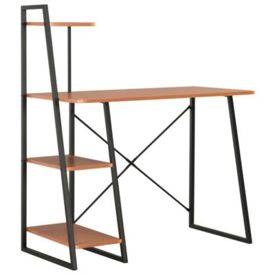 Bureau avec étagère Noir et marron 102x50x117 cm vidaXL