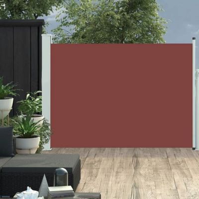 Vidaxl Auvent latéral rétractable 100x500 cm Marron - vue 2