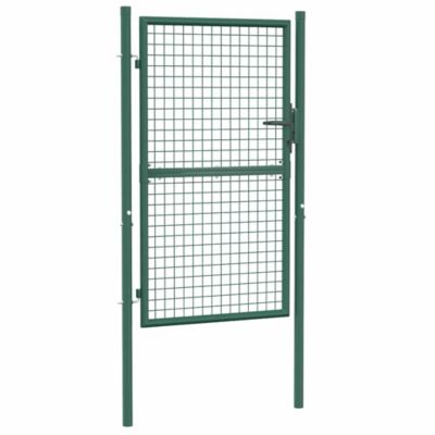 Portail de clôture en acier 100x150 cm vert vidaXL