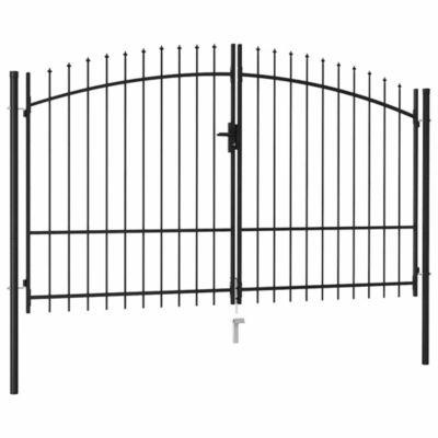 Portail de clôture Woerden à double porte avec pointe supérieure 299,5 x 224,5 cm vidaXL