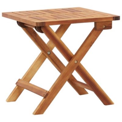Table pliable de jardin (40x40 cm - Marron Foncé)