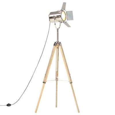 Vidaxl Lampadaire à trépied Bois de manguier massif 140 cm