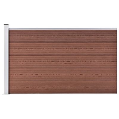 Vidaxl Clôture de jardin WPC 175x105 cm Marron - vue 3
