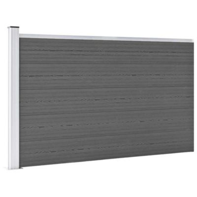 Vidaxl Clôture de jardin WPC 175x105 cm Gris - vue 2