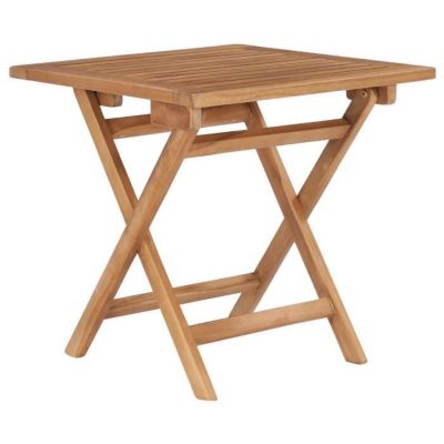 Vidaxl Table pliable de jardin 45x45x45 cm Bois de teck solide Marron - vue 6