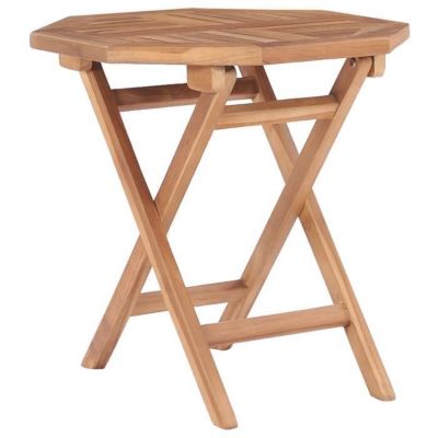 Vidaxl Table pliable de jardin 45x45x45 cm Bois de teck solide Marron - vue 3