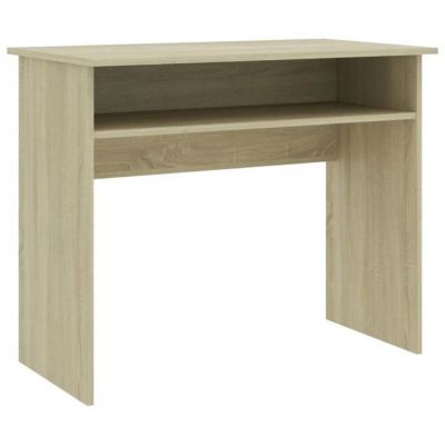Vidaxl Bureau Chêne sonoma 90x50x74 cm Aggloméré Marron - vue 3