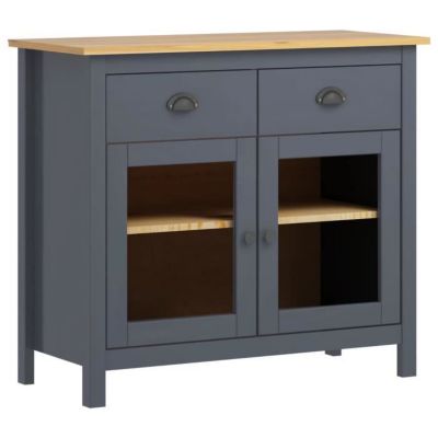 Vidaxl Buffet Hill - Gris - 90 x 40 x 80 cm