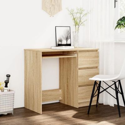 Vidaxl Bureau - Chêne sonoma Marron - vue 3