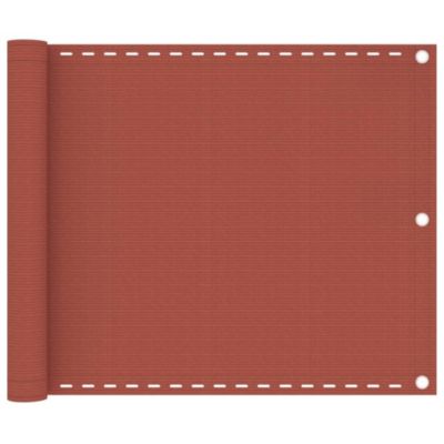 Vidaxl Écran de balcon Terre cuite 75x600 cm PEHD