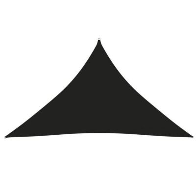 Vidaxl Voile de parasol triangulaire Noir - vue 2
