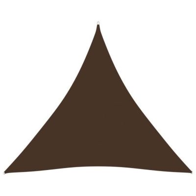 Vidaxl Voile de parasol Tissu Oxford triangulaire 5x5x5 m Marron - vue 2