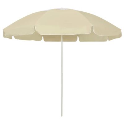 Vidaxl Parasol de plage 240 cm Beige - vue 2