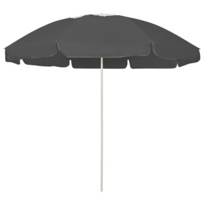 Parasol de plage anthracite 240 cm vidaXL