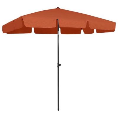 Vidaxl Parasol de plage Terre cuite 200x125 cm 314732 Marron - vue 3