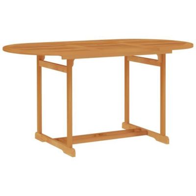 vidaXL Table de jardin 150x90x75 cm, Bois de teck massif