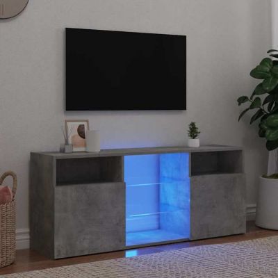 vidaXL Meuble TV avec Lumières LED, Armoire de Télévision, Meuble Télé de Salon, Armoire Basse Salle de Séjour Intérieur, 804305