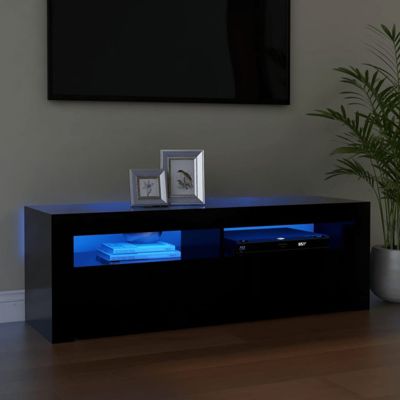 vidaXL Meuble TV avec Lumières LED, Armoire de Télévision, Meuble Télé de Salon, Armoire Basse Salle de Séjour Intérieur, 804311