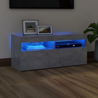 vidaXL Meuble TV avec Lumières LED, Armoire de Télévision, Meuble Télé de Salon, Armoire Basse Salle de Séjour Intérieur, 804386