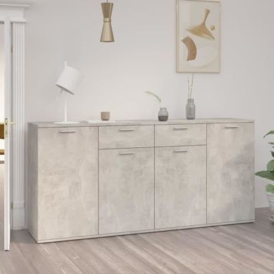 Vidaxl Buffet Gris Béton 160x36x75 cm