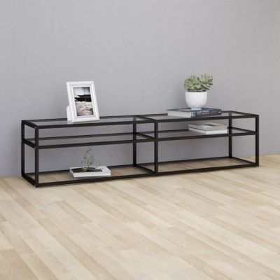 Meuble TV Transparent 180x40x40,5 cm Verre trempé
