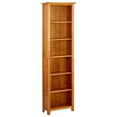VidaXL Bibliothèque à 6 étagères 52x22x180 cm Bois de chêne massif