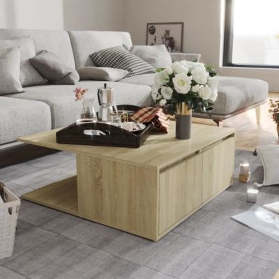 vidaXL Table basse Chêne sonoma 80x80x31 cm Aggloméré.