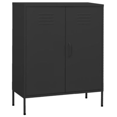 vidaXL Armoire de rangement, Anthracite 80x35x101,5 cm Acier
