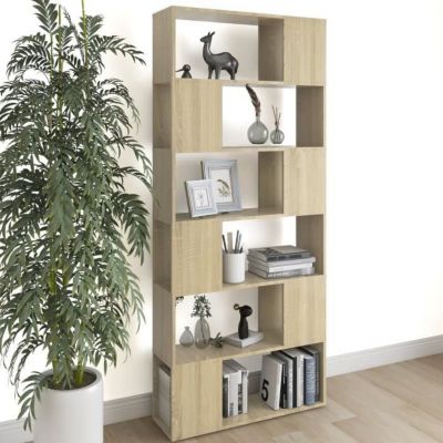 vidaXL Bibliothèque-Séparateur de pièce Chêne sonoma 80x24x186 cm