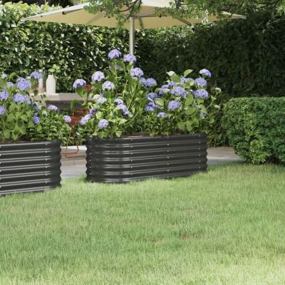 Vidaxl Lit surélevé de jardin Gris - vue 2