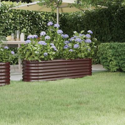 Vidaxl Lit surélevé de jardin - Acier Marron - vue 2