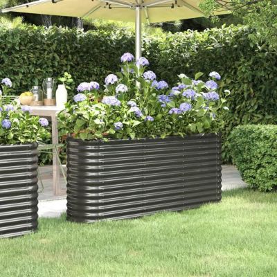 Vidaxl Lit surélevé de jardin Gris - vue 2