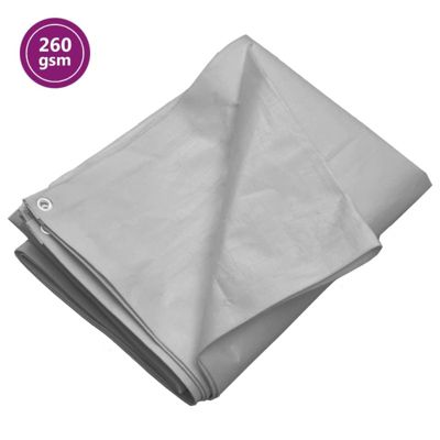 Bâche 260 g m² 3x4 m Gris PEHD