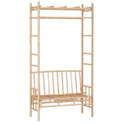 Banc de jardin avec pergola 116 cm Bambou vidaXL