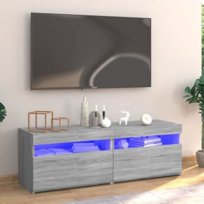 Vidaxl Meuble TV LED Sonoma Gris 120x35x40 cm