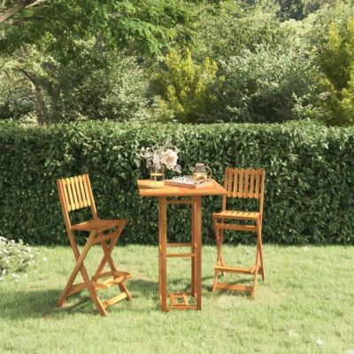 vidaXL Table de bistro 75x75x110 cm Bois d'acacia massif 319187