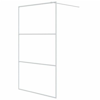 Paroi de douche Blanc 115x195 cm Verre ESG transparent vidaXL