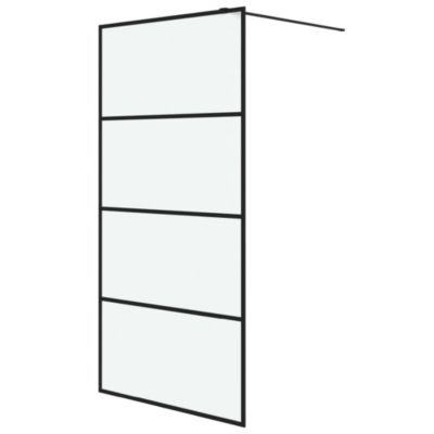 Paroi de douche Noir 100x195 cm Verre ESG dépoli vidaXL