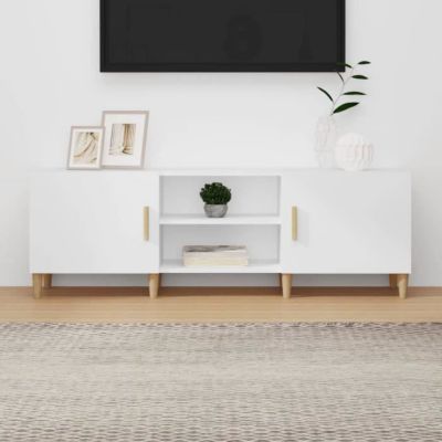 Vidaxl Meuble TV Blanc 150x30x50 cm