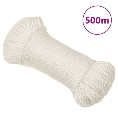 Corde de travail Blanc 8 mm 500 m polypropylène