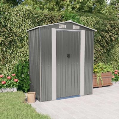 vidaXL Abri de jardin Gris clair 192x108x223 cm Acier galvanisé 319269