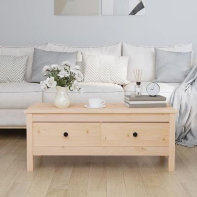 Vidaxl Table basse - Bois massif de pin - 100x50x40 cm
