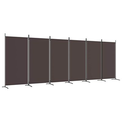 Cloison de séparation 6 panneaux Marron 520x180 cm Tissu vidaXL
