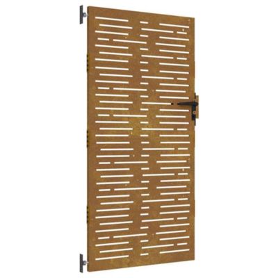 Portail de jardin 85x200 cm acier corten conception de carré vidaXL